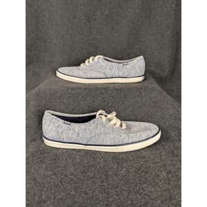 Keds Shoes Womens 7.5 Low Top Sneakers Blue Fabric Round Toe Lace Up Casual
